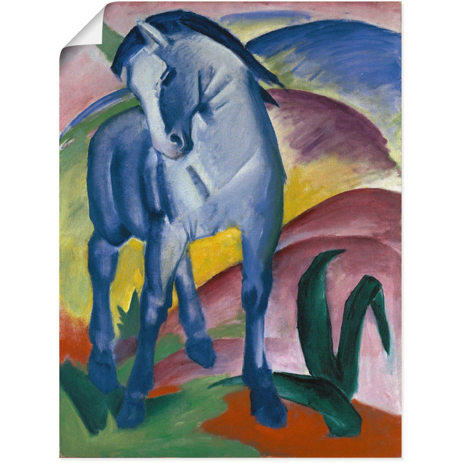 Artland Artprint Blauw paard I. 1911. als artprint van aluminium, artprint voor buiten, artprint op linnen, poster, muursticker afbeelding 1