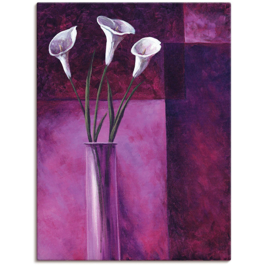 Artland Artprint Callas paars als artprint van aluminium, artprint voor buiten, artprint op linnen in verschillende maten afbeelding 1