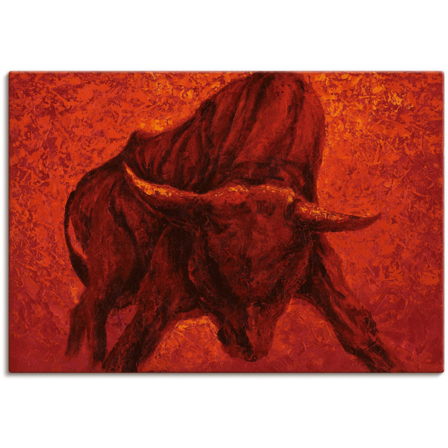 Artland Artprint Catalaanse Stier als artprint van aluminium, artprint voor buiten, artprint op linnen, poster, muursticker afbeelding 1