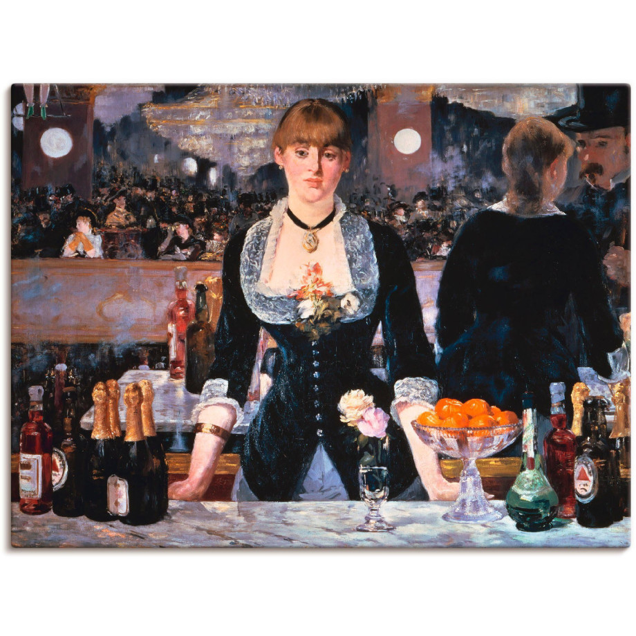 Artland Artprint De bar van de Folies-Bergeres, ca. 1881 als artprint op linnen, poster in verschillende formaten maten afbeelding 1