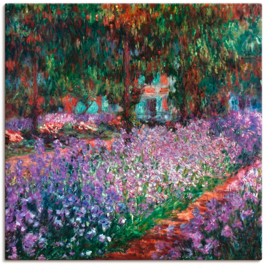 Artland Artprint De tuin van de kunstenaar bij Giverny als artprint van aluminium, artprint voor buiten, artprint op linnen in verschillende maten afbeelding 1