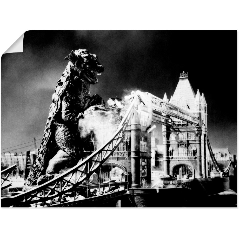 Artland Poster Godzilla II als artprint van aluminium, artprint op linnen, muursticker of poster in verschillende maten afbeelding 1