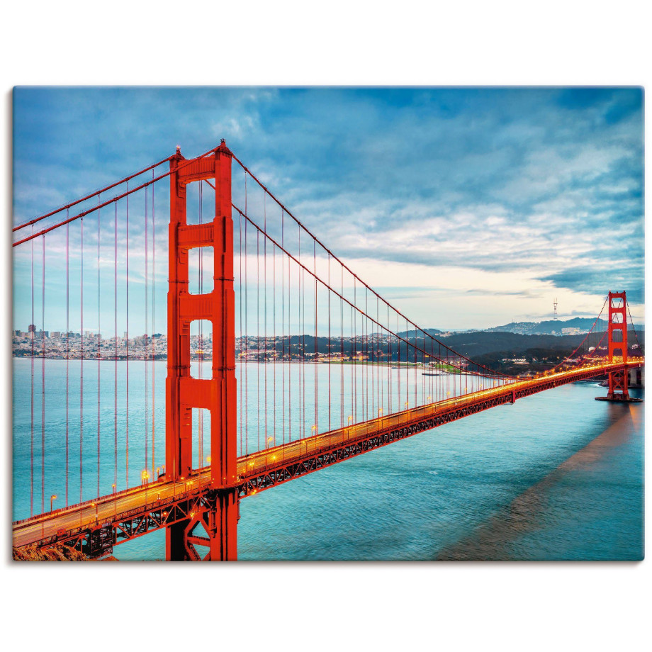 Artland Artprint Golden Gate Bridge als artprint van aluminium, artprint voor buiten, artprint op linnen, poster, muursticker afbeelding 1