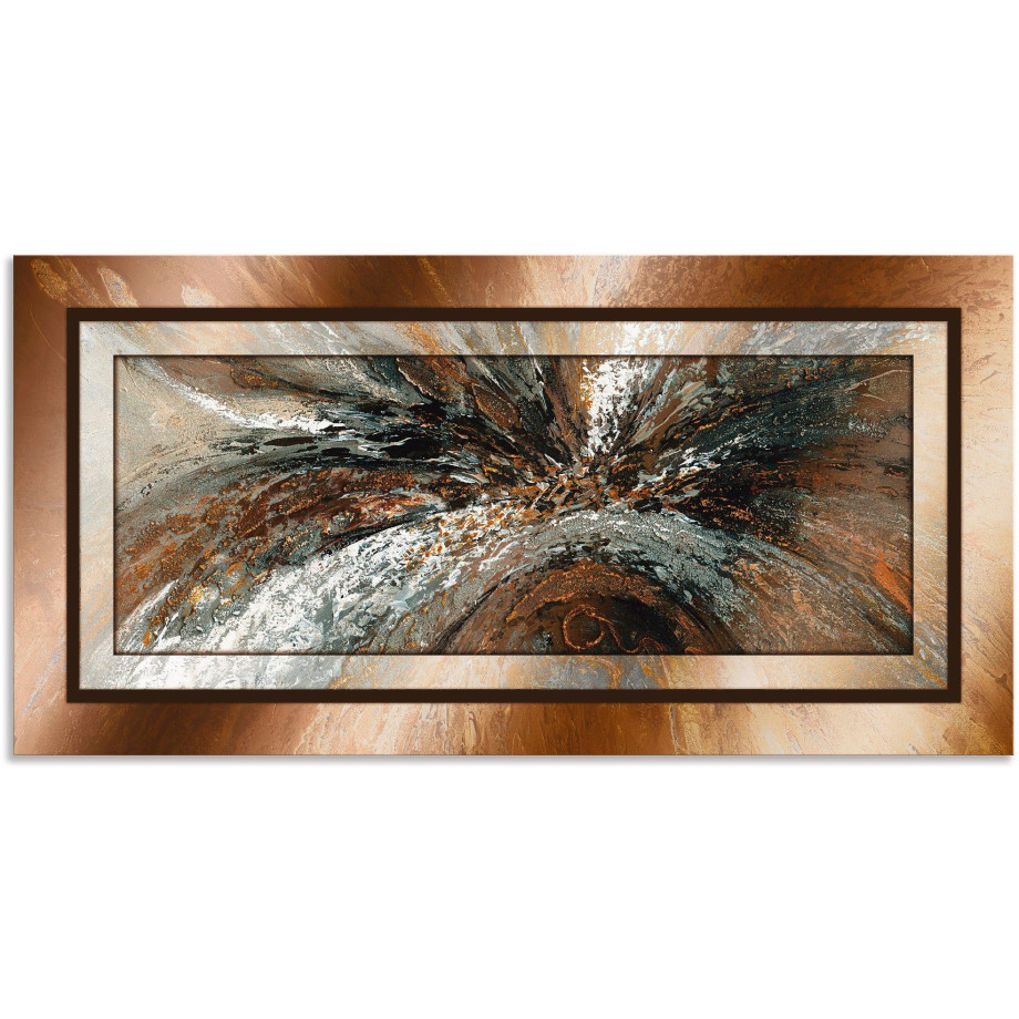 Artland Artprint Goud abstract 1 als artprint van aluminium, artprint voor buiten, artprint op linnen, poster in verschillende maten. maten afbeelding 1