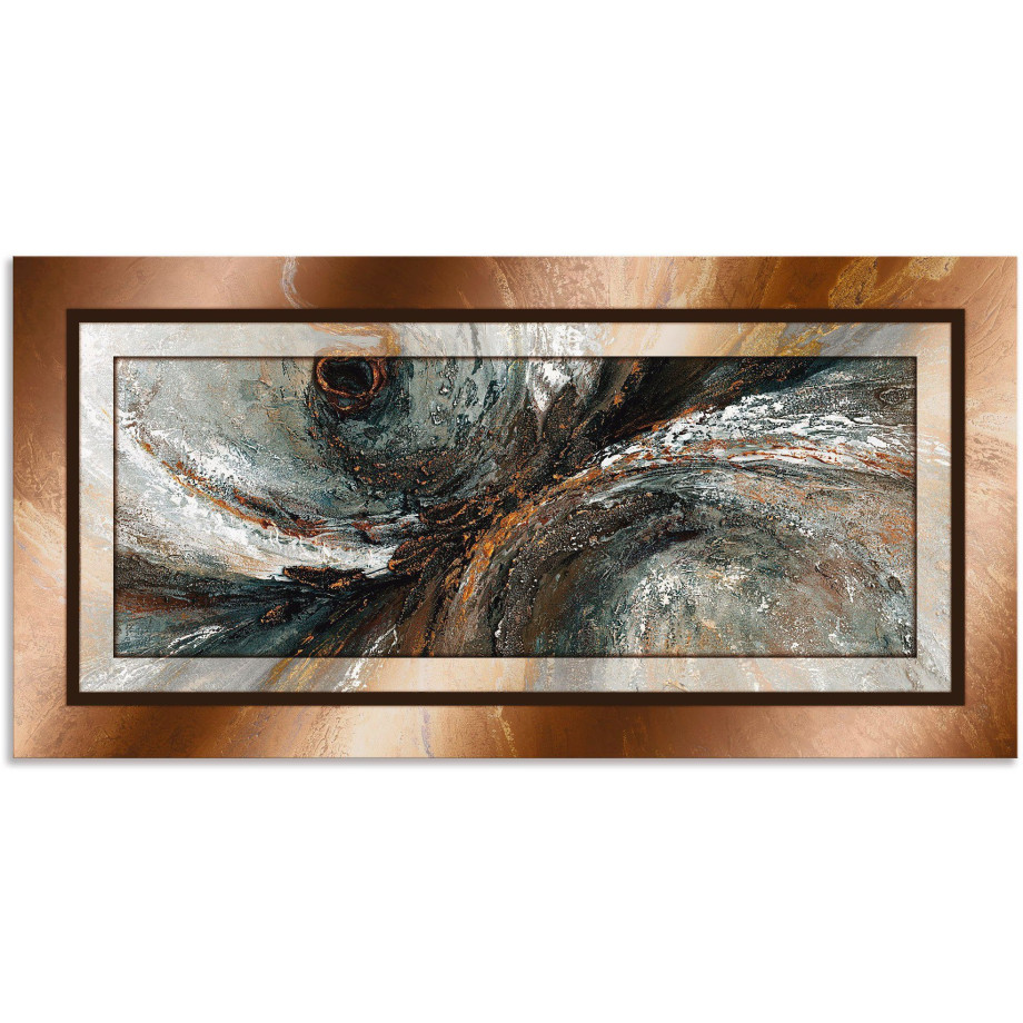 Artland Artprint Goud abstract 2 als artprint van aluminium, artprint voor buiten, artprint op linnen, poster in verschillende maten. maten afbeelding 1