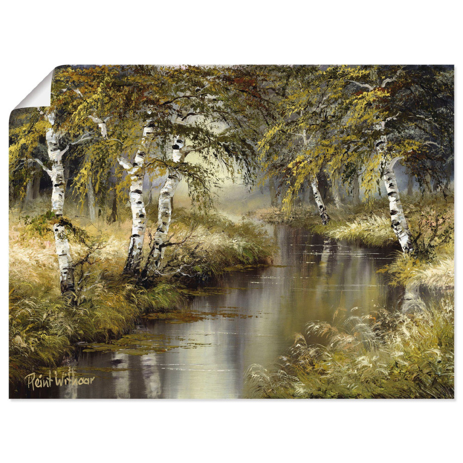 Artland Artprint Kanaal diep in het bos als artprint op linnen, poster, muursticker in verschillende maten afbeelding 1