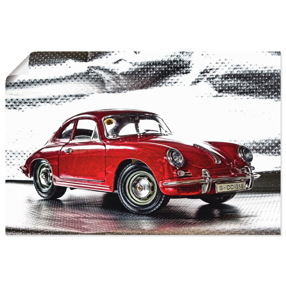 Artland Artprint Klassiek model - de Porsche 356 als artprint van aluminium, artprint voor buiten, artprint op linnen, poster, muursticker afbeelding 1