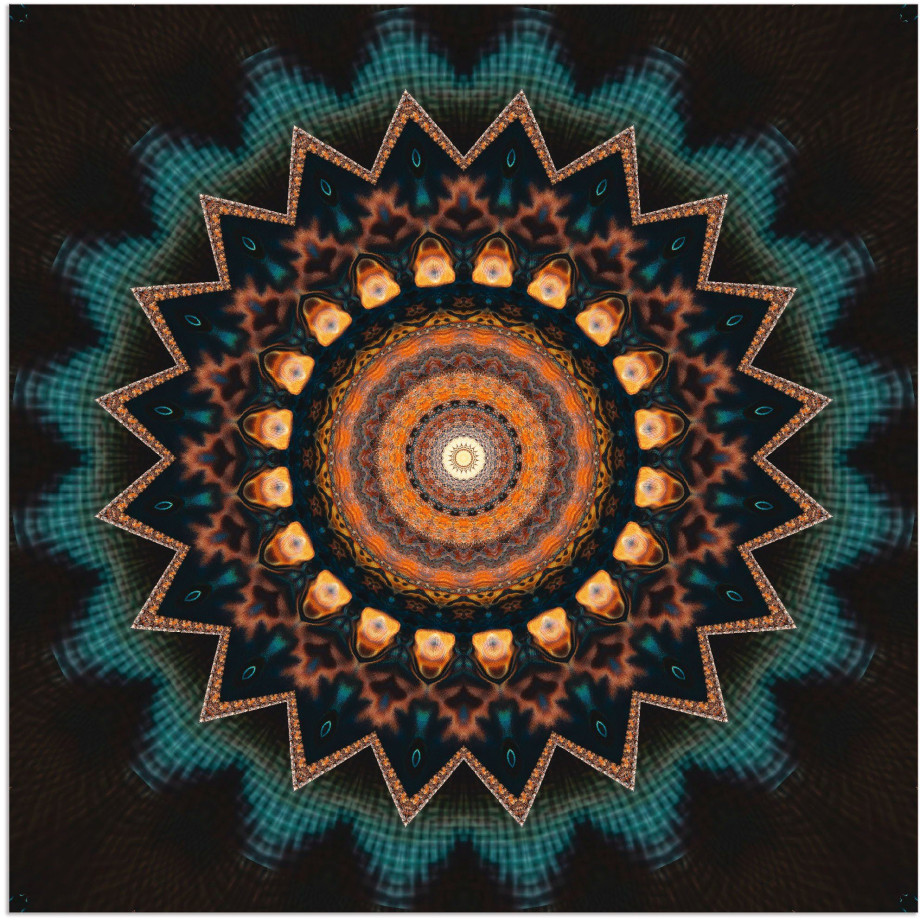 Artland Artprint Mandala kosmisch bewustzijn als artprint van aluminium, artprint voor buiten, artprint op linnen, poster, muursticker afbeelding 1