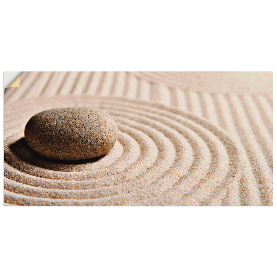 Artland Artprint Mini zen tuin - zand als artprint op linnen, poster, muursticker in verschillende maten afbeelding 1