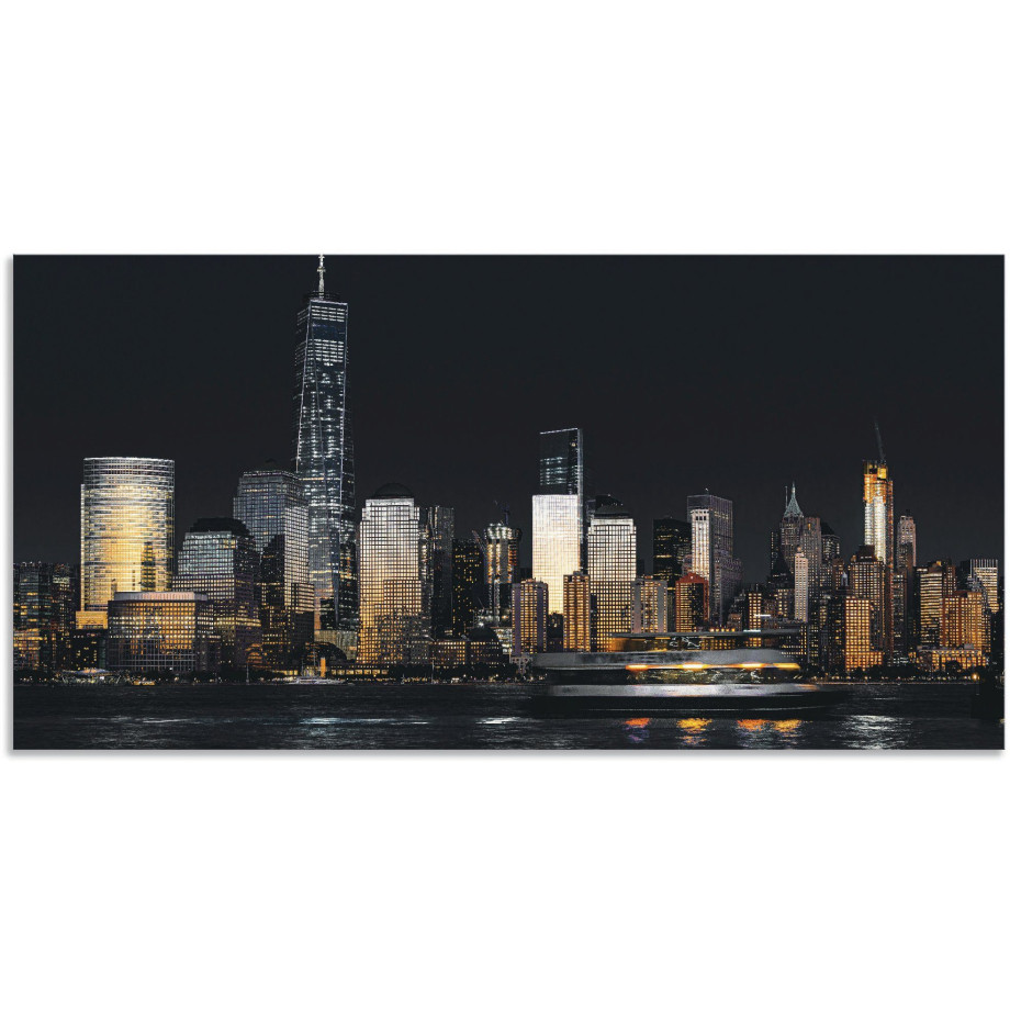 Artland Artprint New York Financial District als artprint van aluminium, artprint voor buiten, artprint op linnen in verschillende maten afbeelding 1