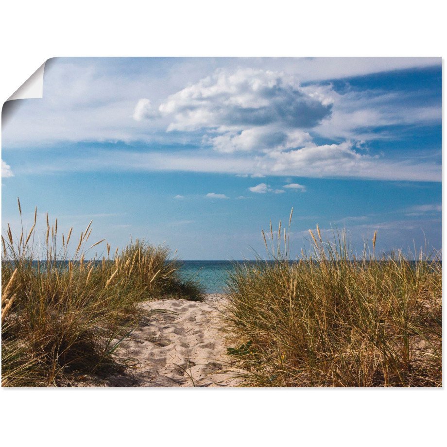 Artland Artprint Oostzeestrand in Denemarken als artprint op linnen, poster in verschillende formaten maten afbeelding 1