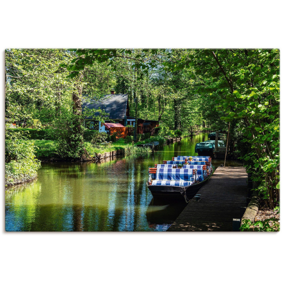 Artland Artprint op linnen Aak in Spreewald in Lehde afbeelding 1