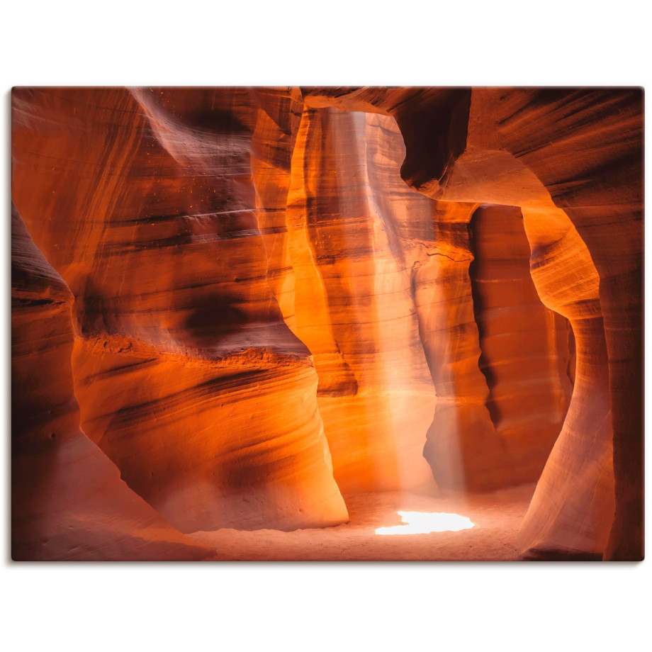 Artland Artprint op linnen Antelope Canyon lichtzuil II afbeelding 1
