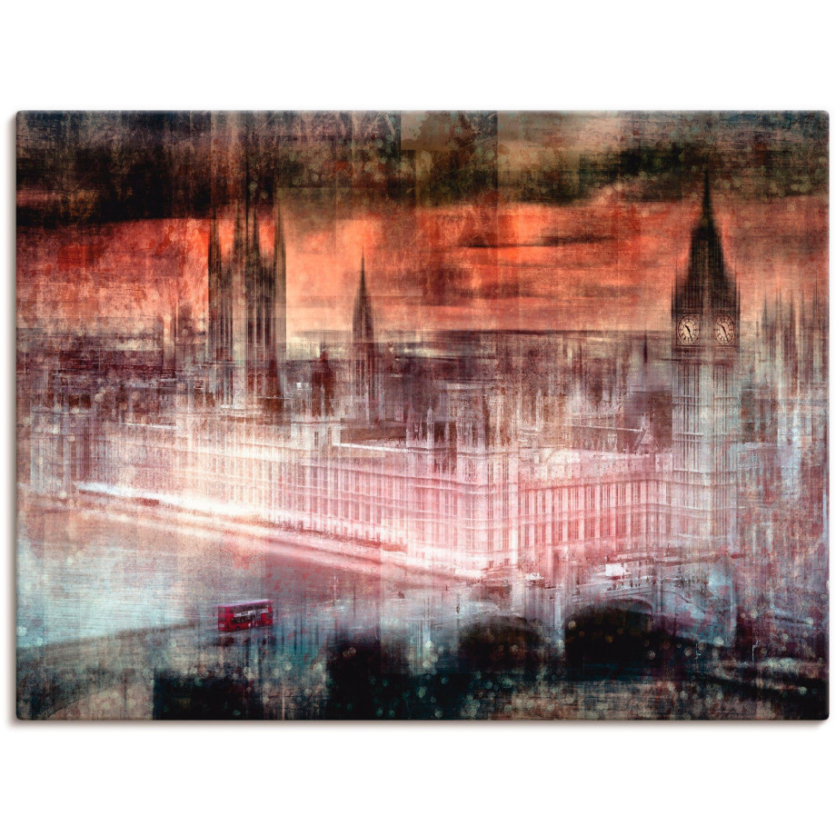 Artland Artprint op linnen Digitale kunst Londen Westminster II afbeelding 1