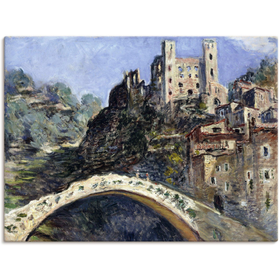 Artland Artprint op linnen Dolceacqua. 1884 gespannen op een spieraam afbeelding 1