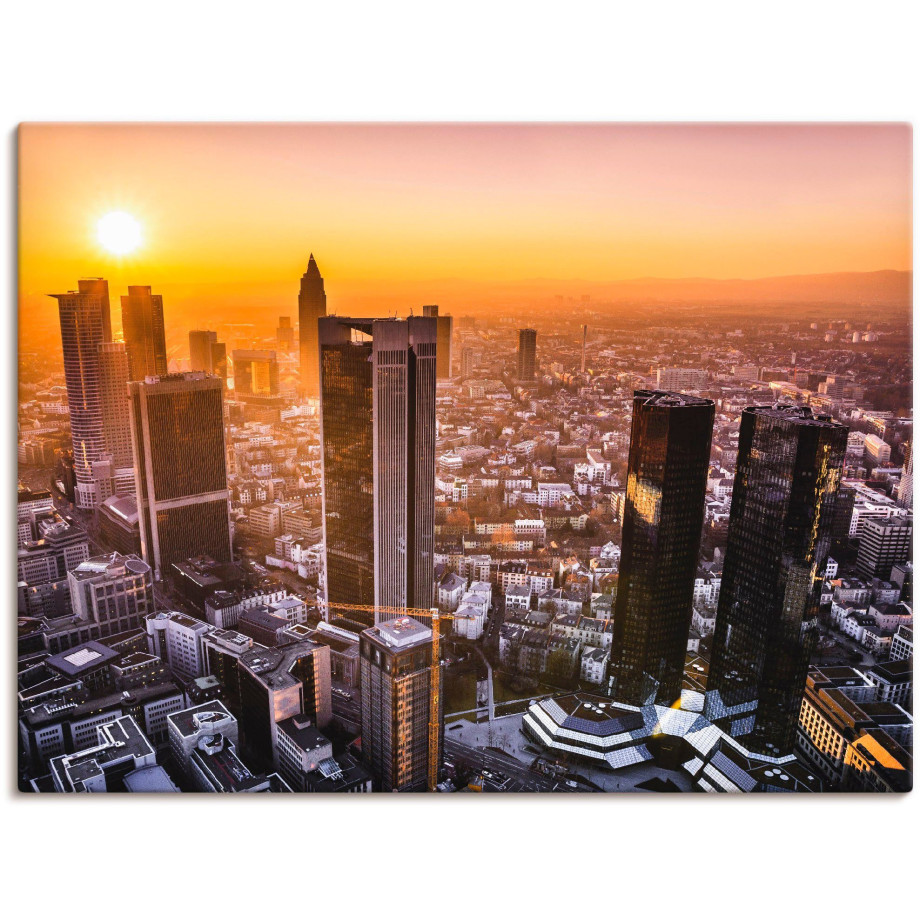 Artland Artprint op linnen Frankfurt am Main Panorama I afbeelding 1