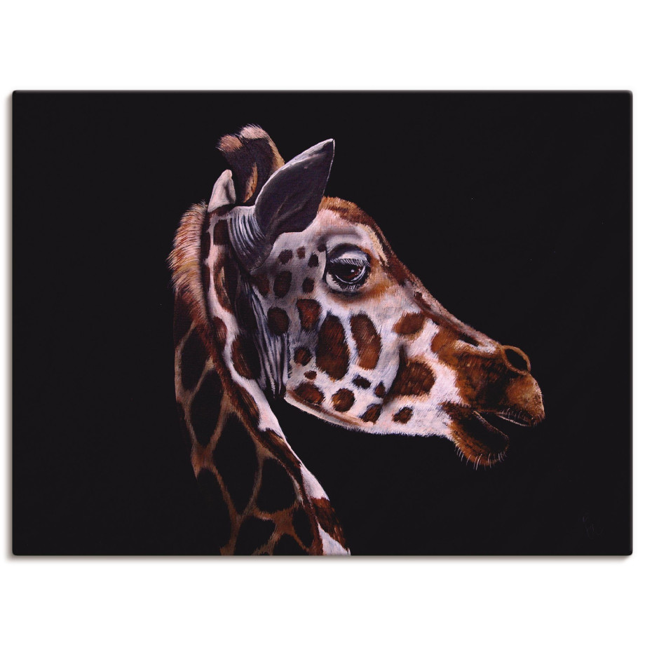 Artland Artprint op linnen Giraf gespannen op een spieraam afbeelding 1