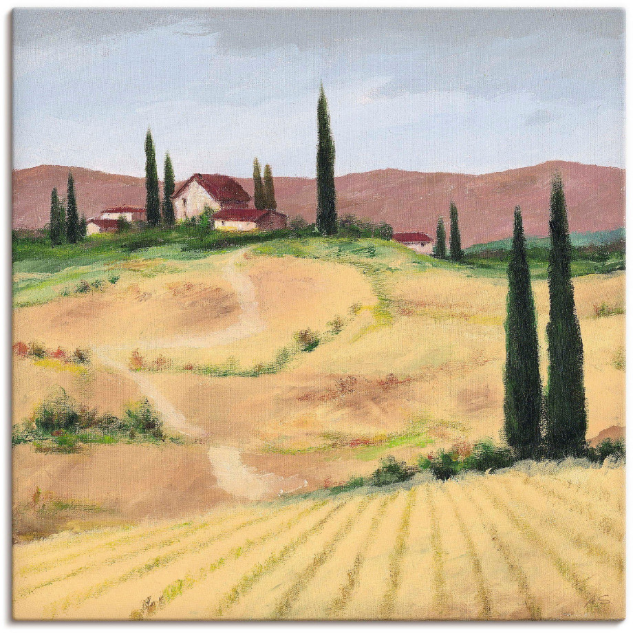 Artland Artprint op linnen Het Toscaanse landschap III - Het Toscaanse landschap IV afbeelding 1