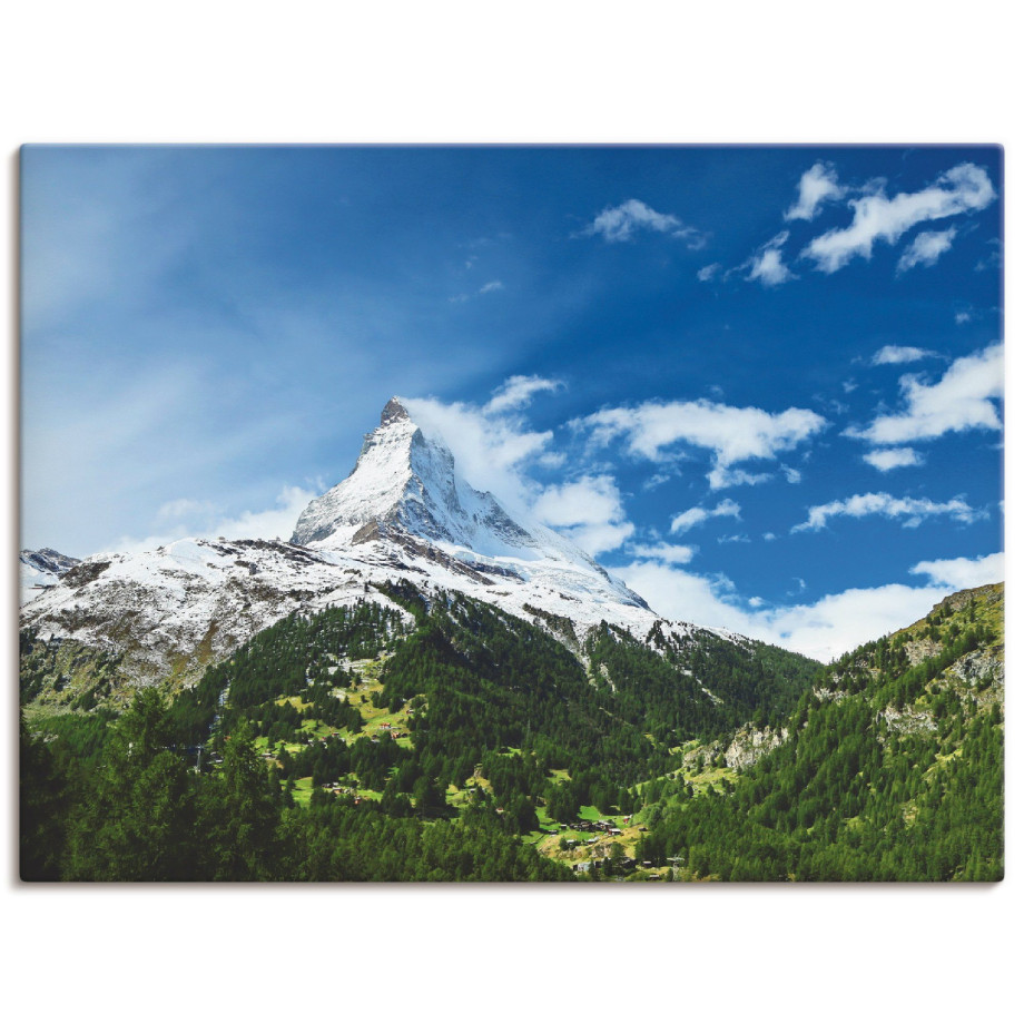 Artland Artprint op linnen Matterhorn gespannen op een spieraam afbeelding 1