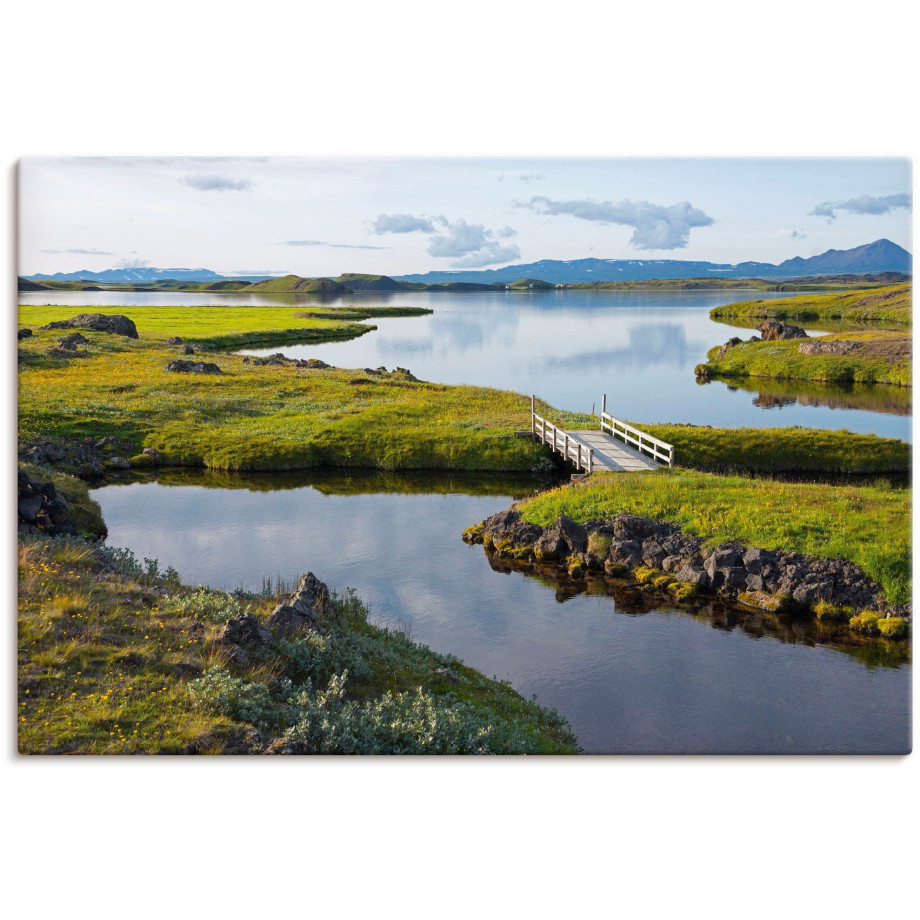 Artland Artprint op linnen Myvatn gespannen op een spieraam afbeelding 1