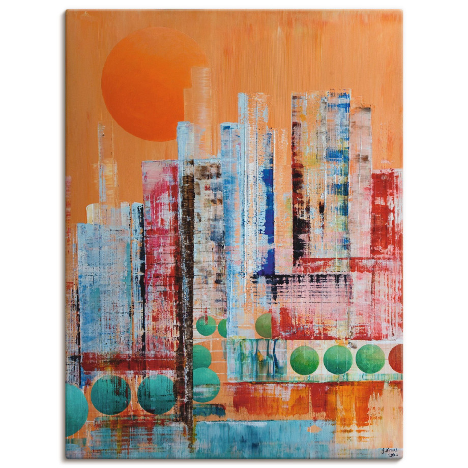 Artland Artprint op linnen New York abstract I gespannen op een spieraam afbeelding 1