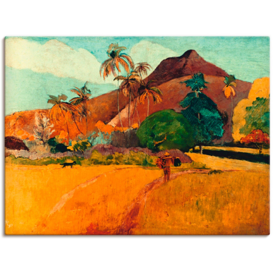 Artland Artprint op linnen Tahitisch landschap, 1891 afbeelding 1