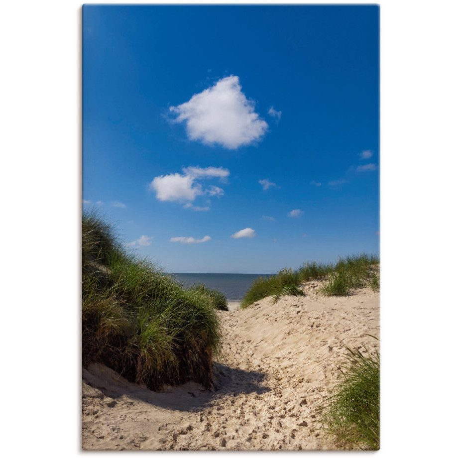 Artland Artprint op linnen Weg naar het strand gespannen op een spieraam afbeelding 1