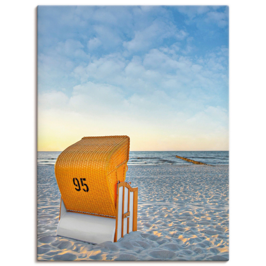 Artland Artprint Ostsee7 - strandstoel als artprint van aluminium, artprint voor buiten, artprint op linnen, poster in verschillende maten. maten afbeelding 1