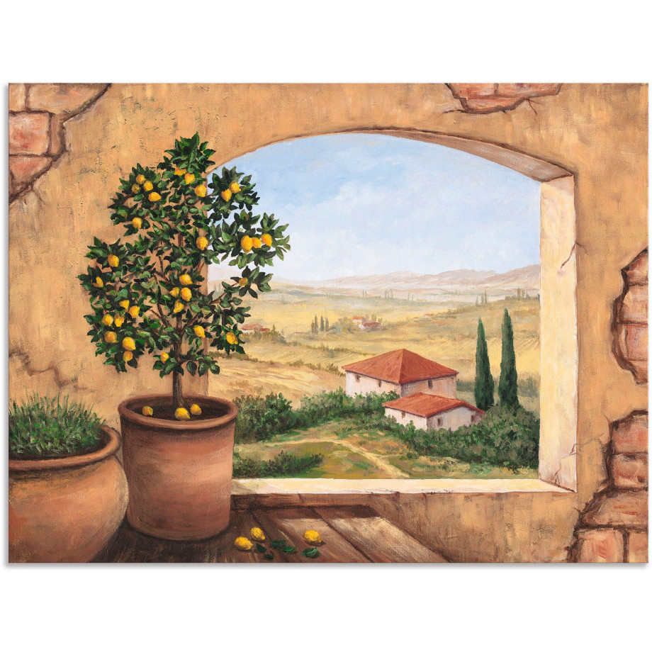 Artland Artprint Raam in Toscane als artprint van aluminium, artprint voor buiten, artprint op linnen, poster, muursticker afbeelding 1