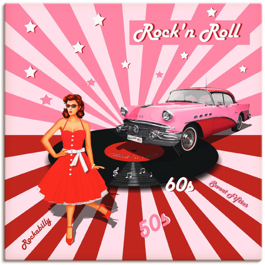 Artland Artprint Rock'n roll van de jaren 50 als artprint van aluminium, artprint voor buiten, artprint op linnen, poster, muursticker afbeelding 1