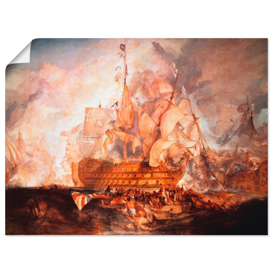 Artland Artprint Slag bij Trafalgar als artprint op linnen, muursticker of poster in verschillende maten afbeelding 1