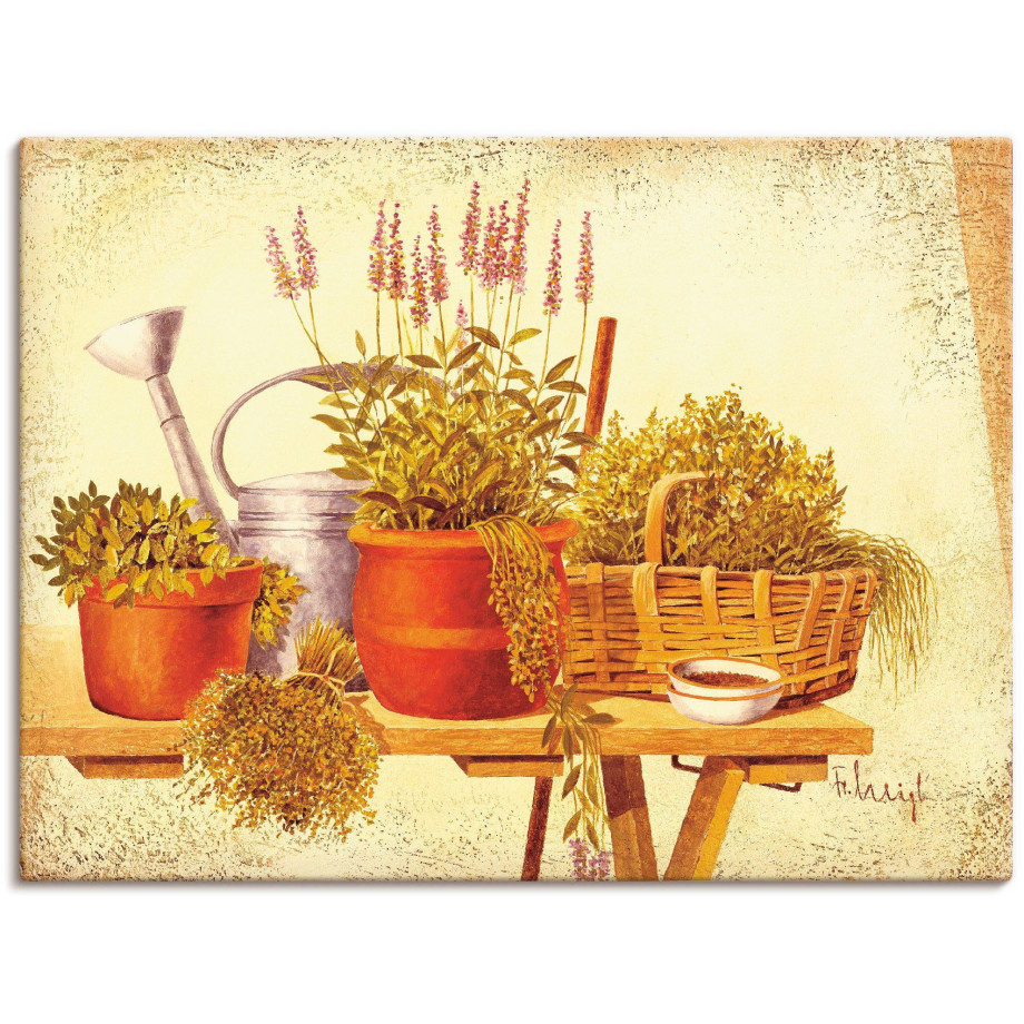 Artland Artprint Stilleven met peren als artprint op linnen, muursticker in verschillende maten afbeelding 1