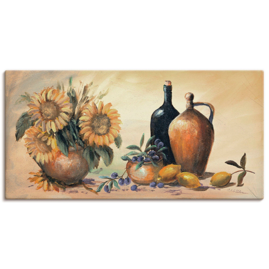 Artland Artprint Stilleven met zonnebloemen als artprint op linnen, poster, muursticker in verschillende maten afbeelding 1