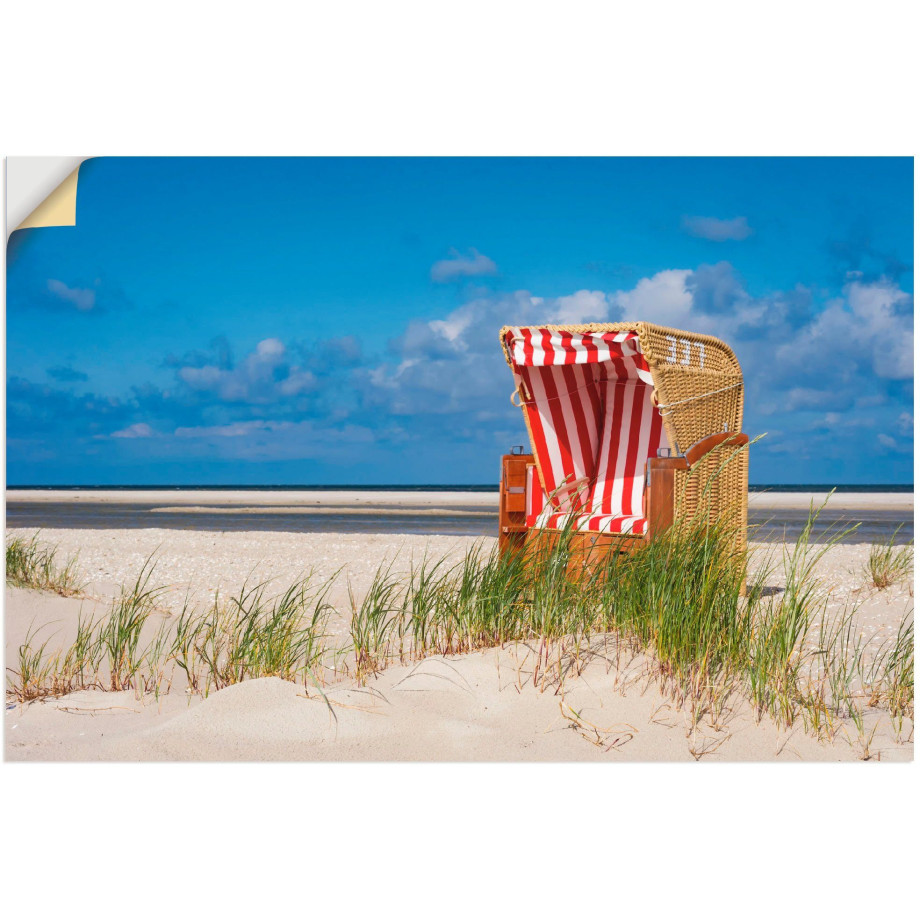 Artland Artprint Strandstoel 337 als artprint op linnen, muursticker in verschillende maten afbeelding 1