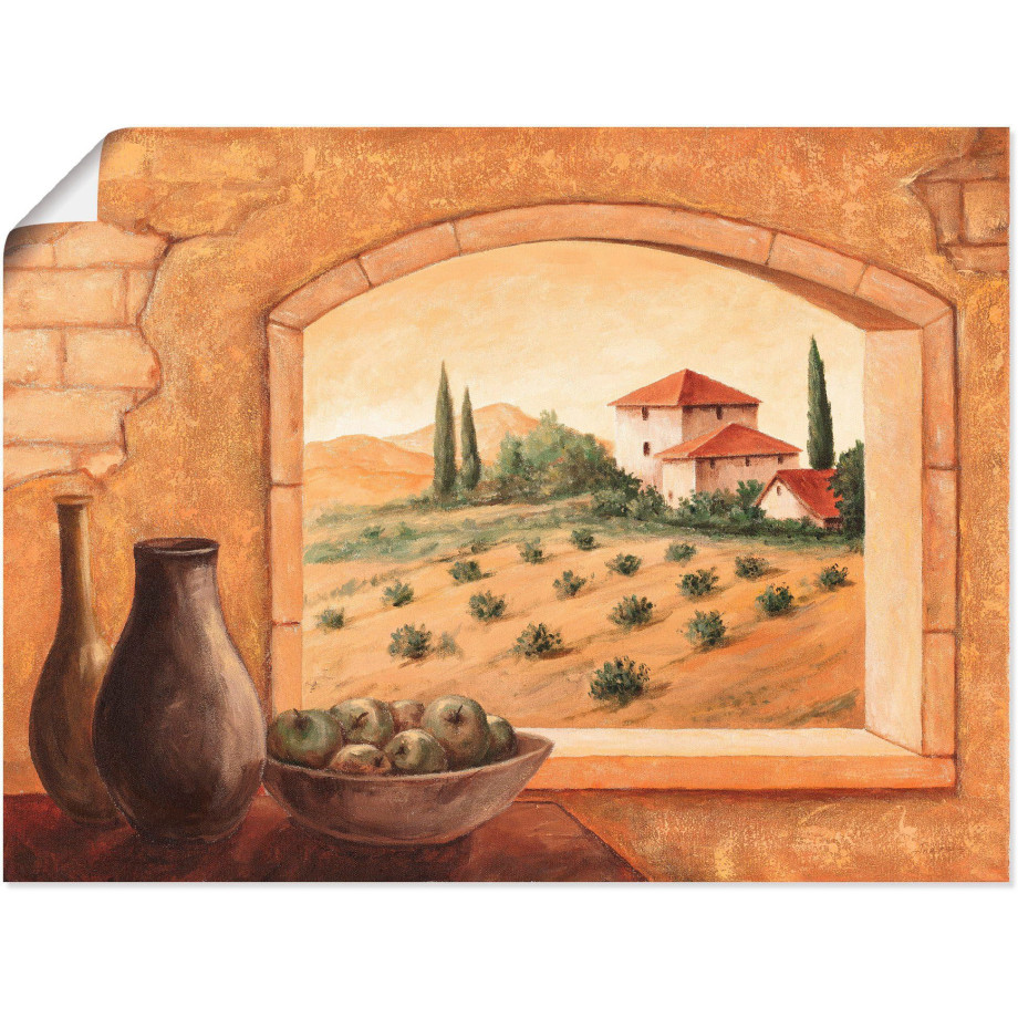 Artland Artprint Toscane als artprint van aluminium, artprint voor buiten, artprint op linnen, poster in verschillende maten. maten afbeelding 1