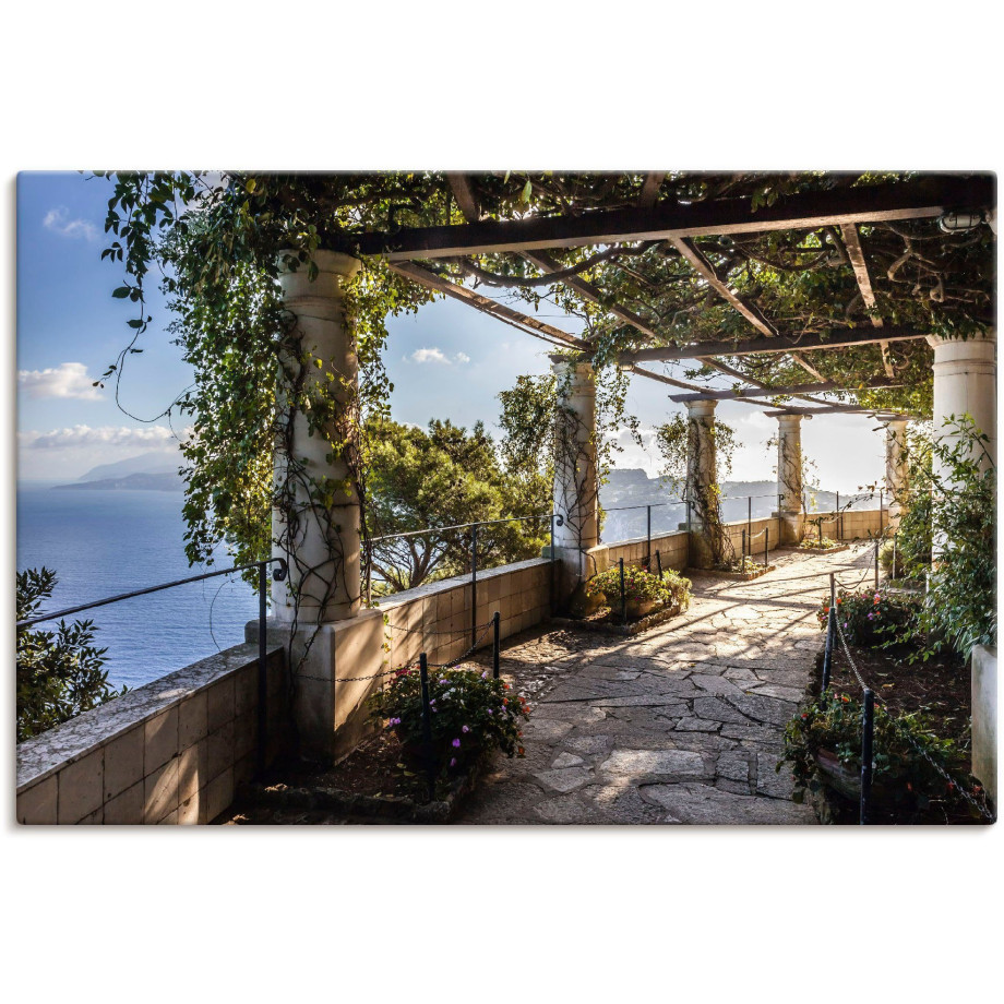 Artland Artprint Tuin van de villa San Michele op capri als artprint van aluminium, artprint voor buiten, artprint op linnen, poster, muursticker afbeelding 1