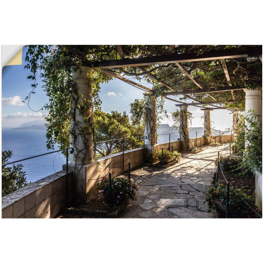 Artland Artprint Tuin van de villa San Michele op capri als artprint van aluminium, artprint voor buiten, artprint op linnen, poster, muursticker afbeelding 1