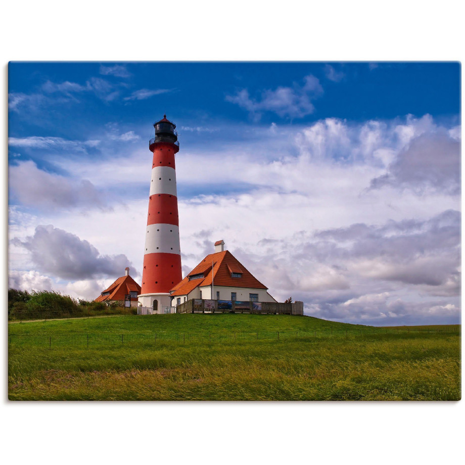 Artland Artprint Vuurtoren Westerheversand als artprint op linnen, poster in verschillende formaten maten afbeelding 1