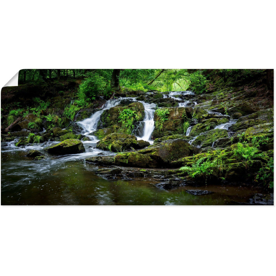 Artland Artprint Waterval panorama als artprint op linnen, poster in verschillende formaten maten afbeelding 1