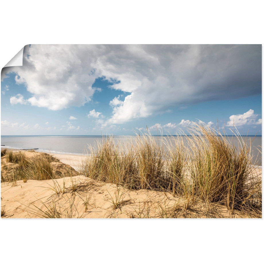 Artland Artprint Weg door de duinen bij de rode klif als artprint van aluminium, artprint voor buiten, artprint op linnen, poster in verschillende maten. maten afbeelding 1