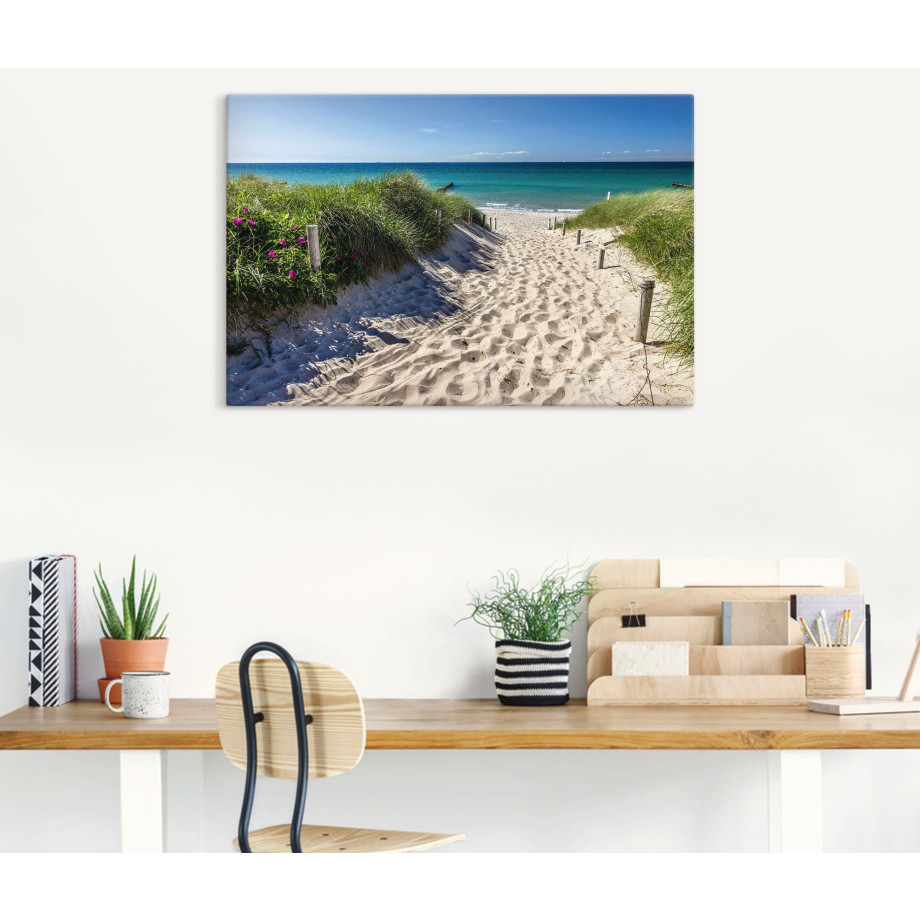 Artland Artprint Weg naar het strand aan de Oostzee als artprint van aluminium, artprint voor buiten, artprint op linnen, poster, muursticker afbeelding 1