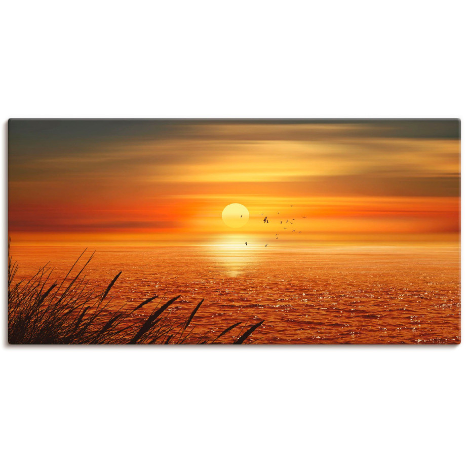 Artland Artprint Zonsondergang boven de zee als artprint op linnen, poster, muursticker in verschillende maten afbeelding 1