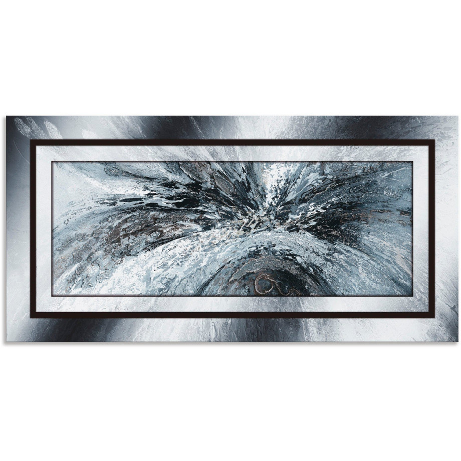 Artland Artprint Zwart - wit Abstract 1 als artprint van aluminium, artprint voor buiten, artprint op linnen, poster in verschillende maten. maten afbeelding 1