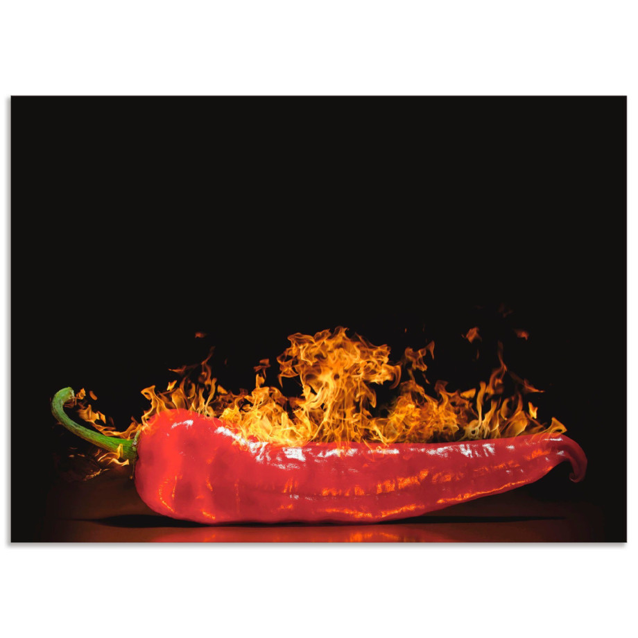 Artland Keukenwand Rode hete chilipeper Aluminium spatscherm met plakband, gemakkelijke montage afbeelding 1