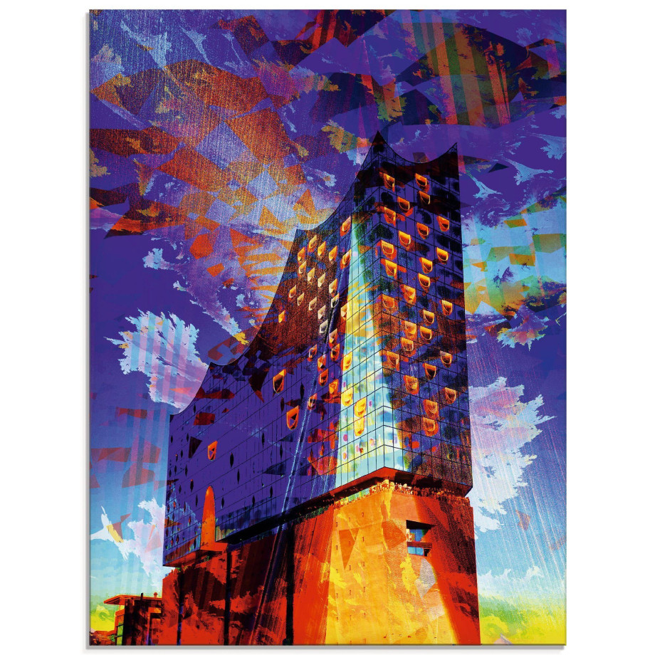Artland Print op glas Elbphilharmonie Hamburg IV afbeelding 1