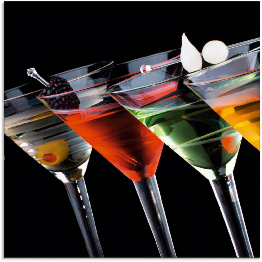 Artland Print op glas Klassieke Martini - cocktail afbeelding 1