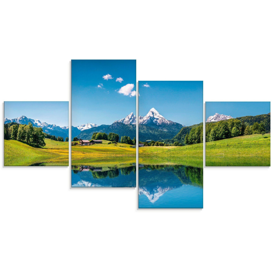 Artland Print op glas Landschap in de Alpen in verschillende maten afbeelding 1