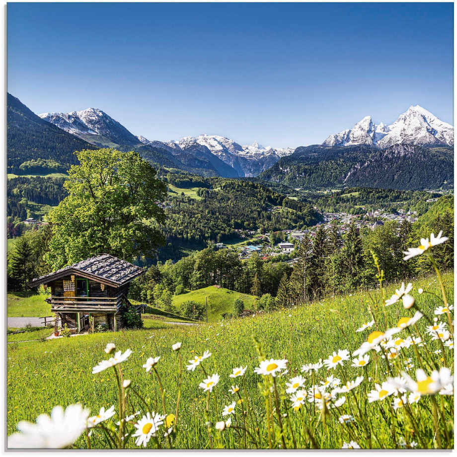 Artland Print op glas Landschap in de Beierse Alpen afbeelding 1