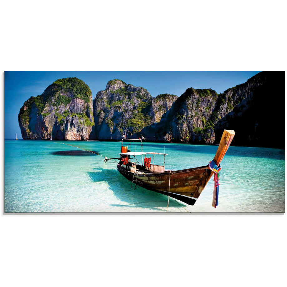 Artland Print op glas Maya Bay, Koh Phi Phi Leh, Thailand afbeelding 1