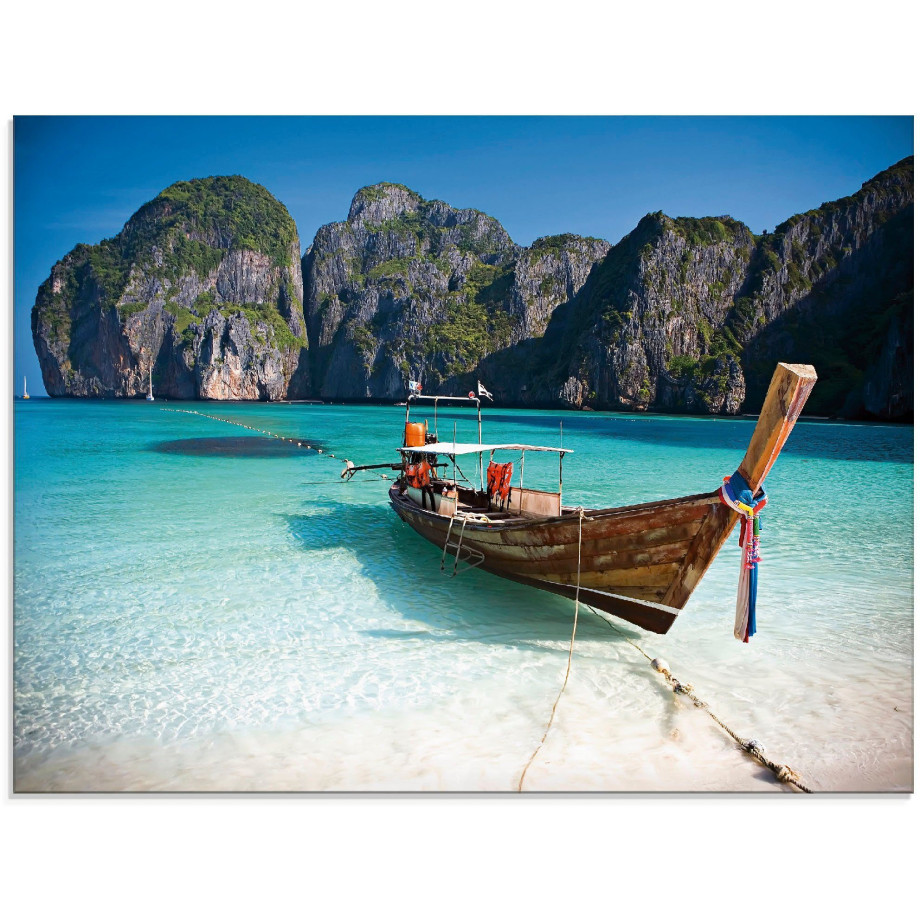 Artland Print op glas Maya Bay, Koh Phi Phi Leh, Thailand afbeelding 1